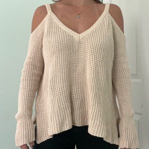 Super soft cold shoulder sweater